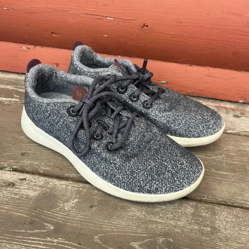 Allbirds WRM W9 Wool Runners Dark Gray Merino Wool Sneakers Shoes Women Size 9
